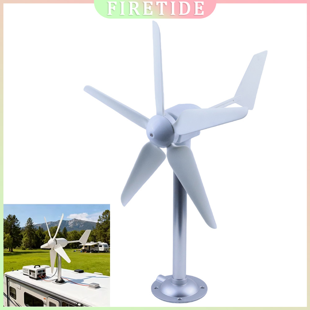 Wind Generator Permanent Magnet 3 Phase - เครื่องกำเนิดไฟฟ้าพลังงานลมขนาดเล็ก 50 วัตต์ 5 ใบพัด, มอเตอร์แม่เหล็กถาวร