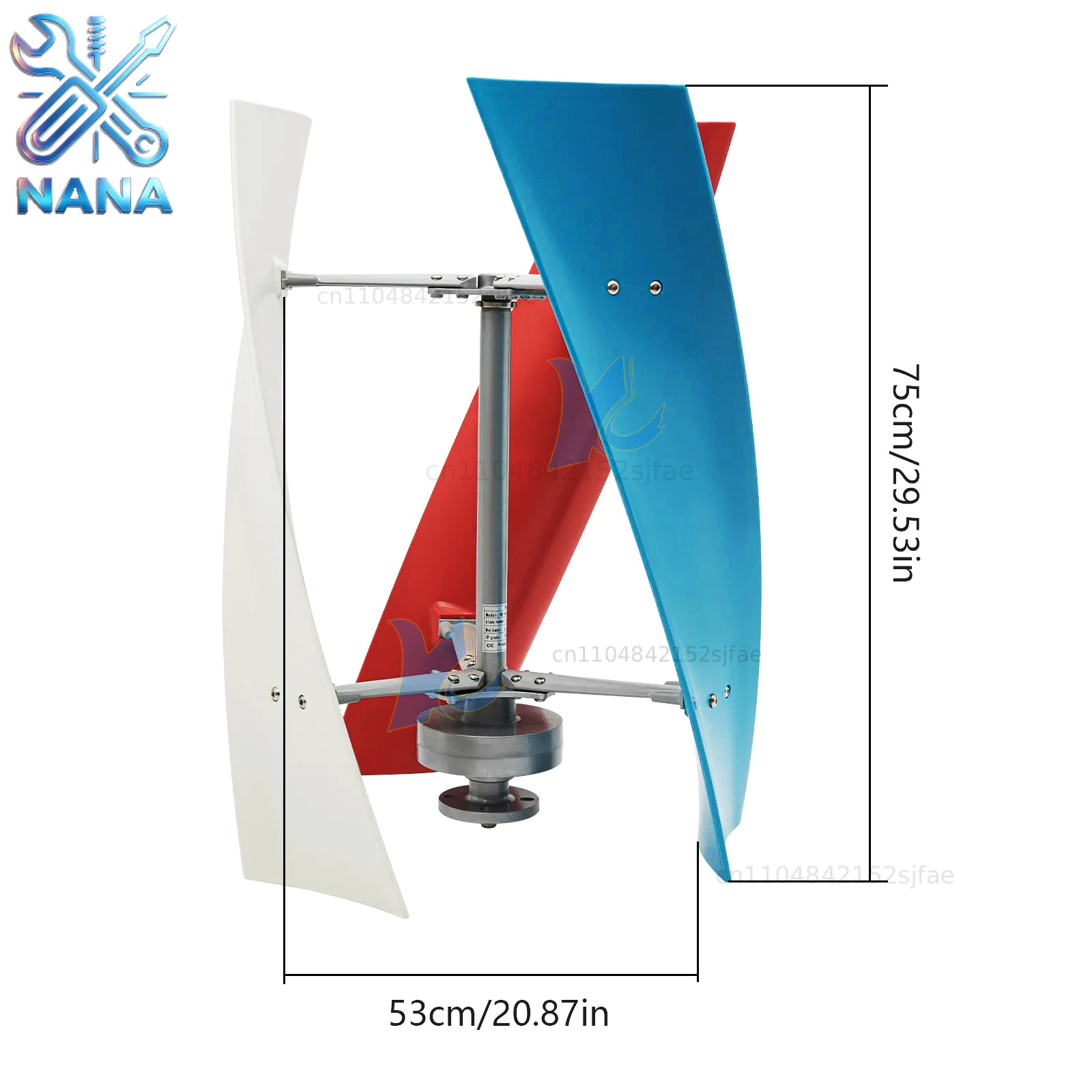 Vertical Axis Wind Turbine 3000W - กังหันลมผลิตไฟฟ้าพลังงานลม 3000W 5000W 10000W 3KW 5KW