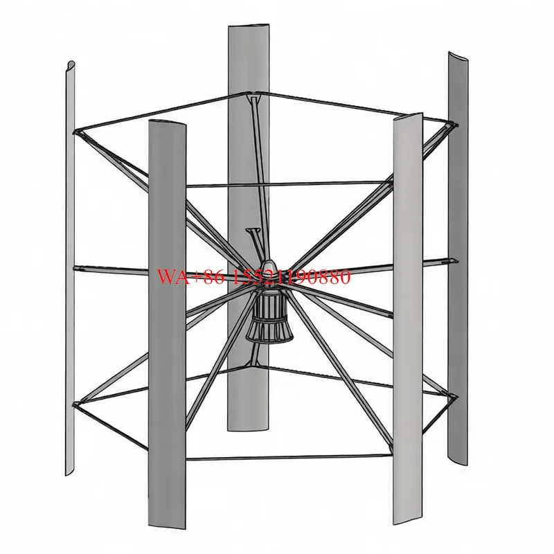 Vertical Axis Wind Turbine 3000W - WMWMNU เครื่องกำเนิดไฟฟ้ากังหันลมแกนตั้ง 3KW ระบบผลิตไฟฟ้าพลังงานลมสำหรับบ้าน 3000W ชุดกังหันลมแกนตั้งสำหรับที่อยู่อาศัย