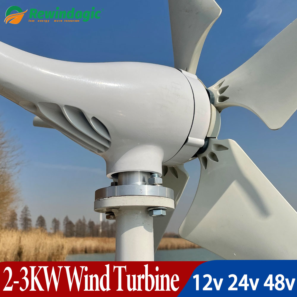 Wind Turbine 5000W 48V - เครื่องกำเนิดไฟฟ้ากังหันลม3000W 2000W ชุดระบบเก็บพลังงานภายในบ้านเครื่องใช้ในบ้าน12V 24V 48V