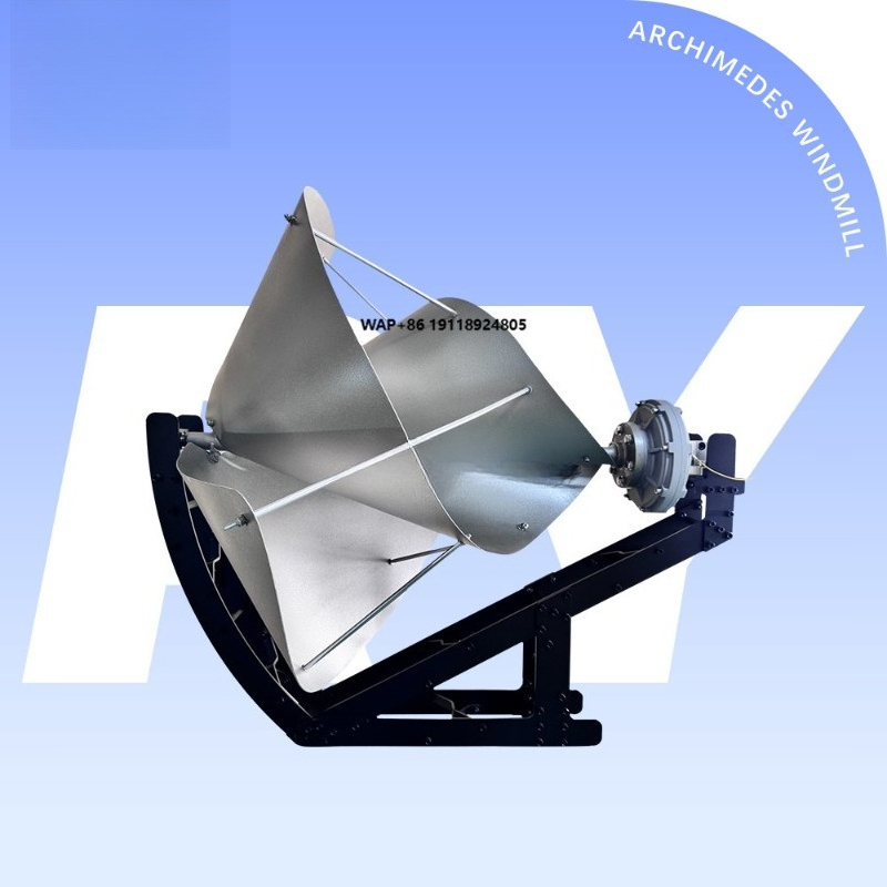 Horizontal Wind Turbine 10Kw - กังหันลมแกนแนวนอนอาร์คิมีดีส พร้อมแผงโซลาร์เซลล์ ระบบผลิตไฟฟ้าไฮบริด 5 กิโลวัตต์ 10