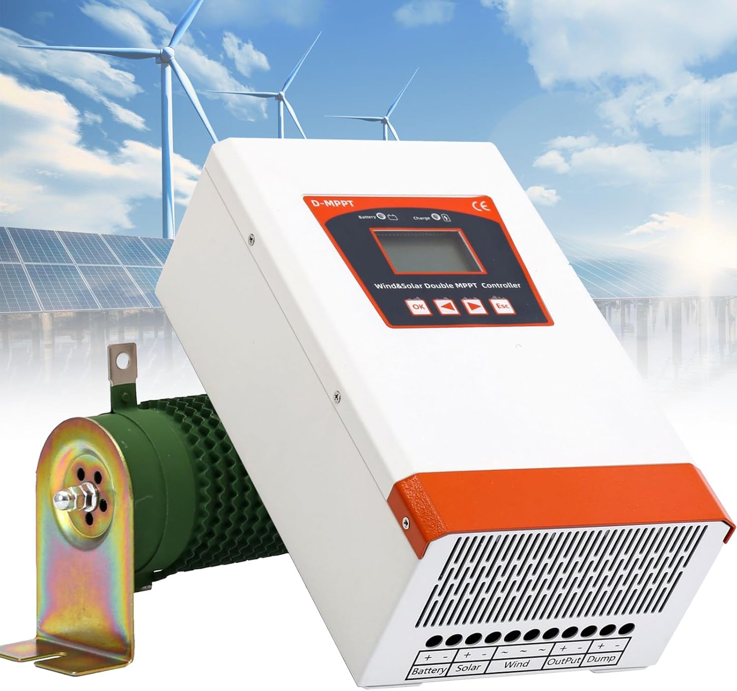 Wind Turbine 5000W 48V - คอนโทรลเลอร์ไฮบริดพลังงานลมและโซลาร์เซลล์แบบ Double MPPT 10KW 8KW 6KW