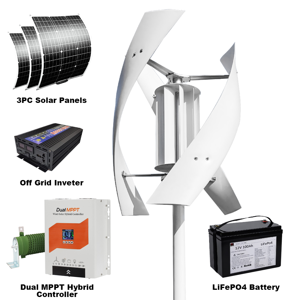 Vertical Axis Wind Turbine 3000W - โปแลนด์ให้ 3KW 5KW แกนแนวตั้ง Maglev กังหันลมฟรีพลังงานกังหันลมในครัวเรือนความเร็วต่ําเสียงรบกวนต่ําพร้อมแบตเตอรี่