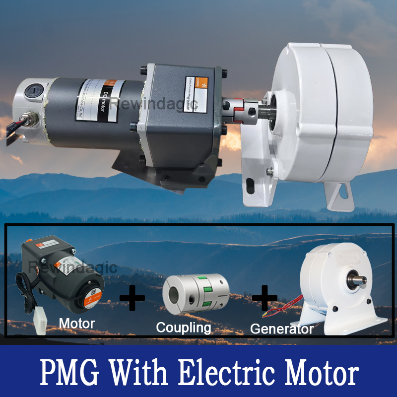 Wind Turbine 1000W 24V - เครื่องกำเนิดไฟฟ้าแม่เหล็กถาวรแบบไร้แกนกลาง 1000W 2000W 3000W 5000W 12V