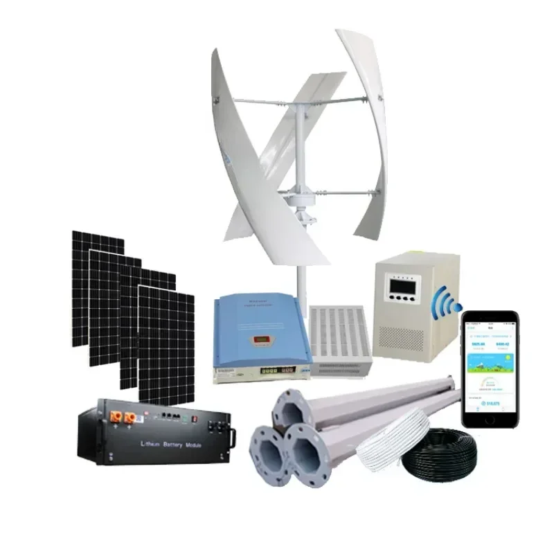 Vertical Axis Wind Turbine 3000W - กังหันลมแกนตั้ง 600w 1000w 2000w 3000w 5000w