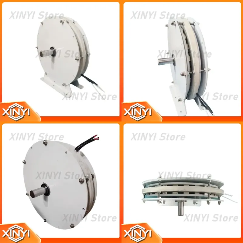 Vertical Axis Wind Turbine 3000W - เครื่องกำเนิดไฟฟ้าแบบไร้แกน 3000W พร้อมแรงบิดเริ่มต้น 0.07 นิวตันเมตร และโครงเหล็กสำหรับกังหันลมแกนตั้งขนาดเล็ก