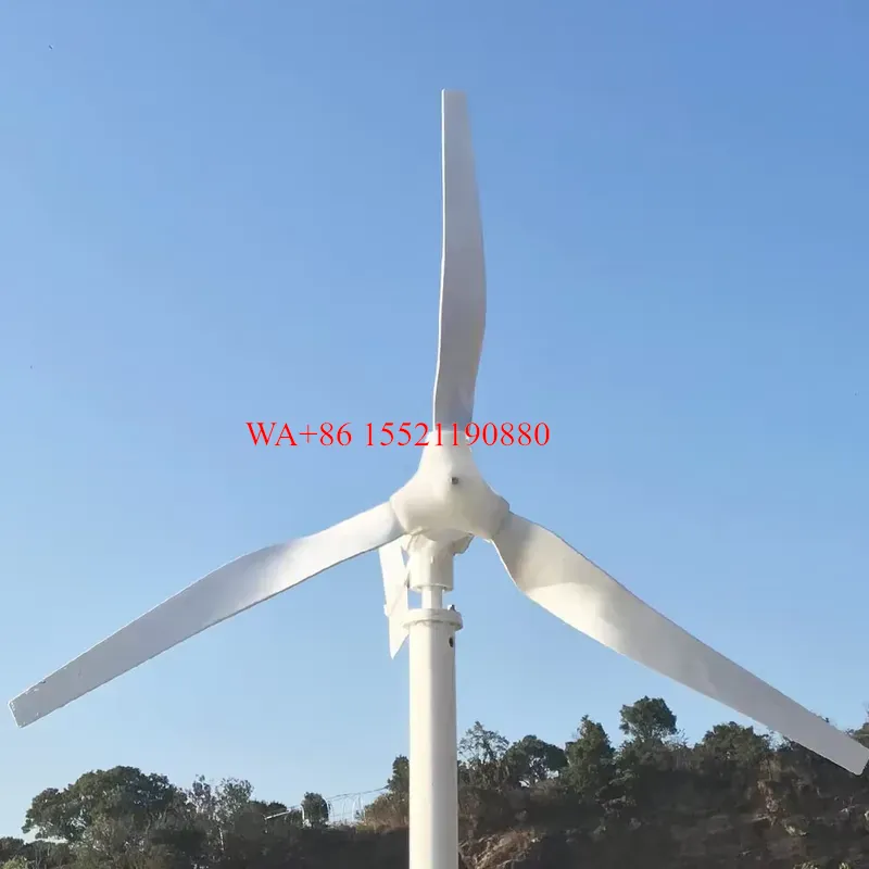 Wind Turbine Generator Kit 2000W - WMWMNU ชุดกังหันลมครบชุด 2000W 24V 48V ใบพัดลมแม่เหล็กถาวร