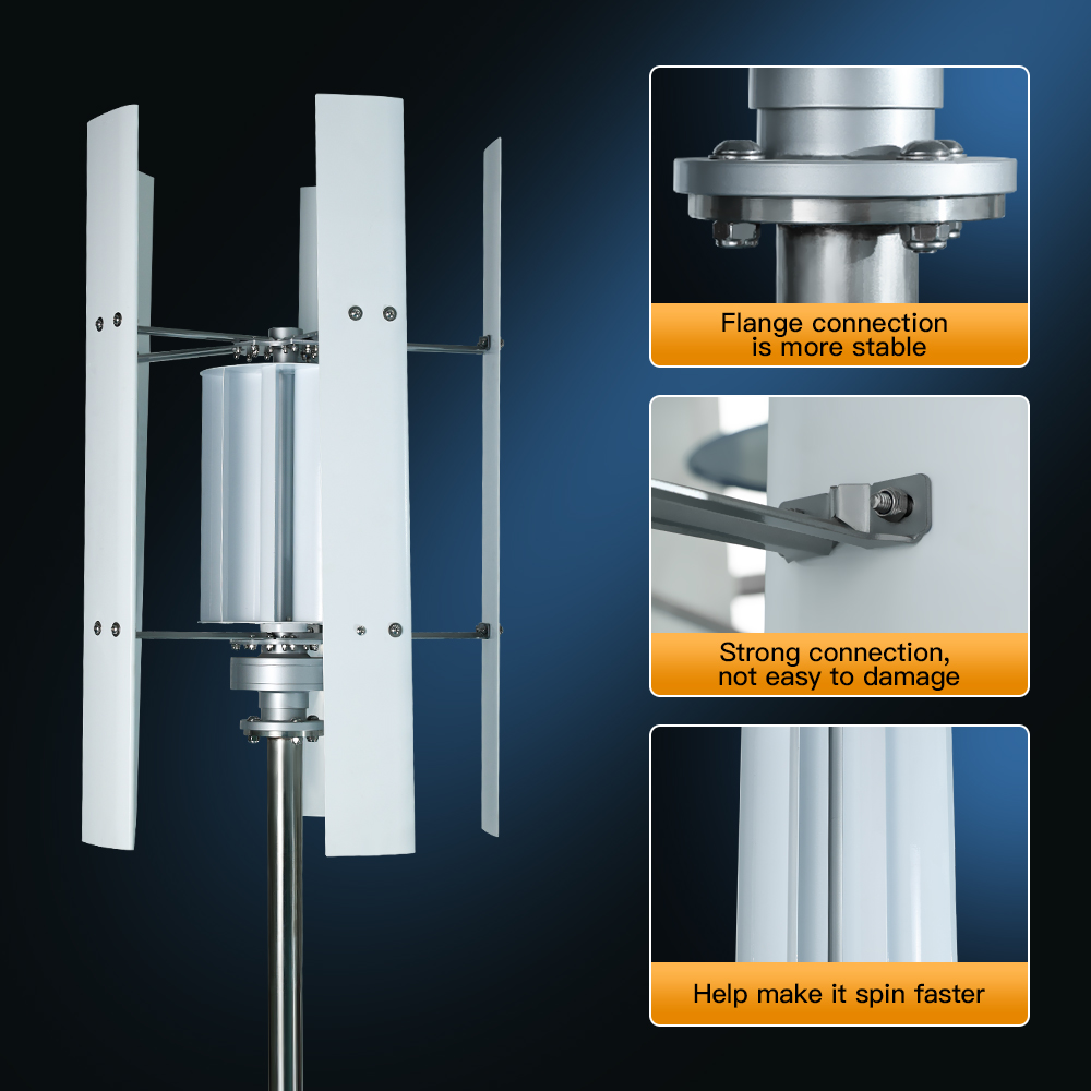 กังหันลมแม่เหล็กแบบแกนตั้ง 3KW - Vertical Axis Wind Turbine 3000W บทวิจารณ์และราคา