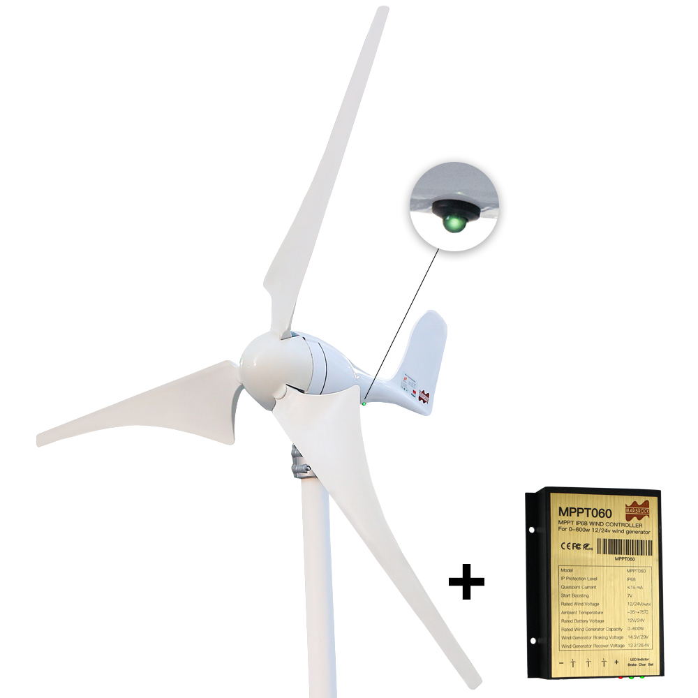 12V 24V 400W เครื่องกำเนิดไฟฟ้ - Wind Turbine 400W 12V บทวิจารณ์และราคา