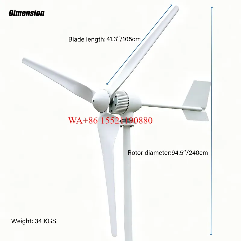 ชุดเครื่องกำเนิดไฟฟ้ากังหันลมแ - Wind Turbine Generator Kit 2000W บทวิจารณ์และราคา