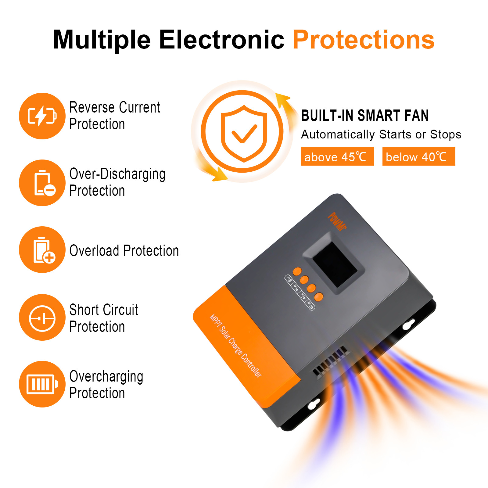 PowMr 60A MPPT Solar Charge Co - Wind Solar Hybrid Controller 48V บทวิจารณ์และราคา