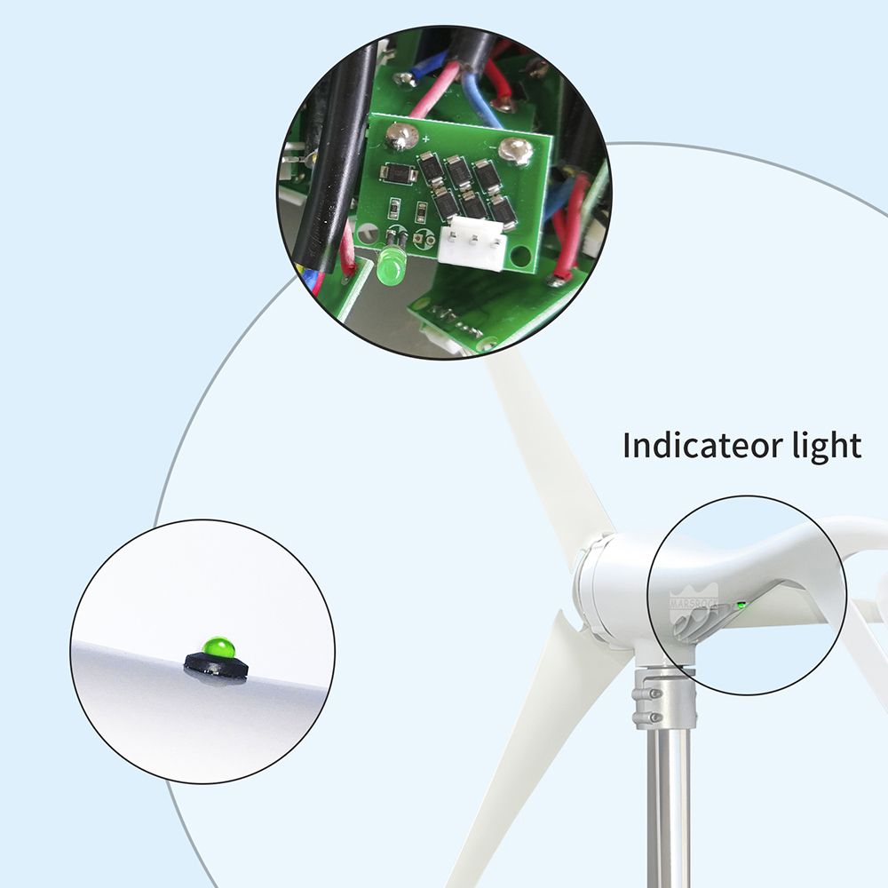 3 หรือ 5 ใบมีด 400W 12V 24V เค - Wind Turbine 400W 12V บทวิจารณ์และราคา