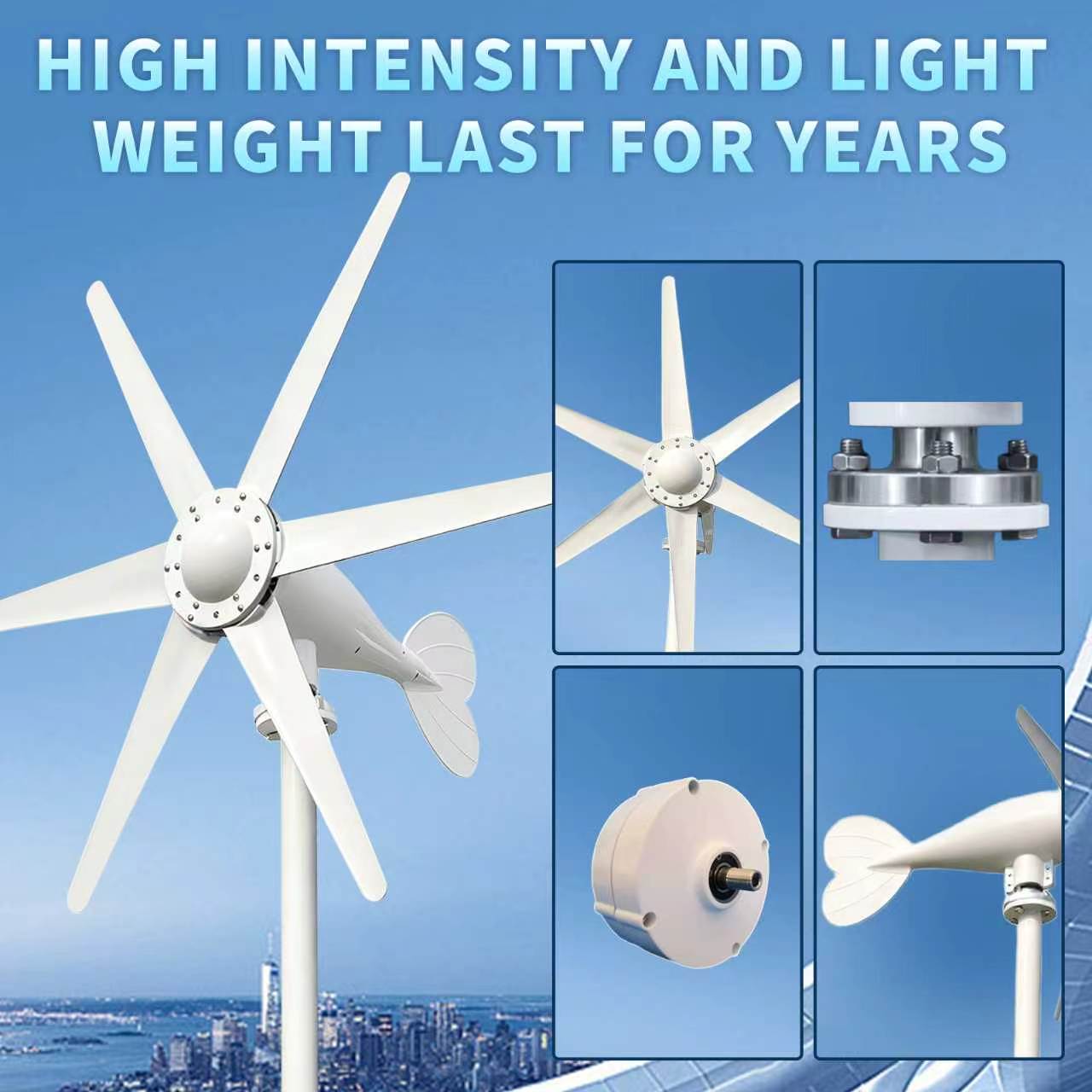 ชุดกังหันลมผลิตไฟฟ้า EKPAOWE 2 - Wind Turbine Generator Kit 2000W บทวิจารณ์และราคา