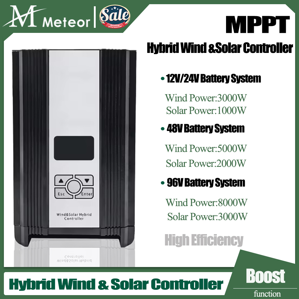 ระบบไฮบริดพลังงานลมและแสงอาทิต - Wind Solar Hybrid Controller 48V บทวิจารณ์และราคา