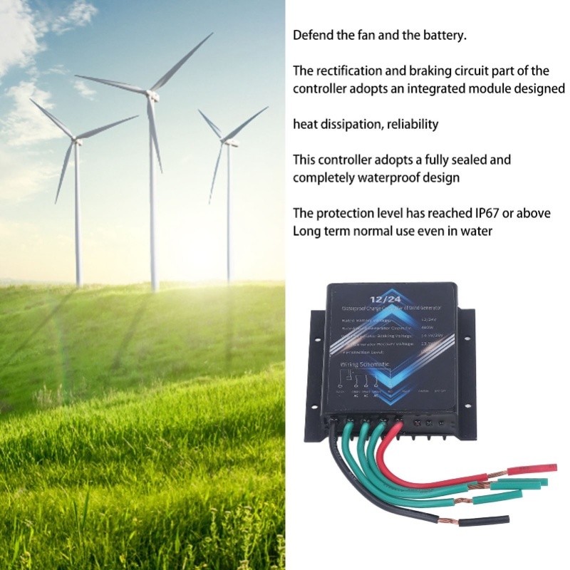 ตัวควบคุมเครื่องกำเนิดไฟฟ้าพลั - Wind Turbine 400W 12V บทวิจารณ์และราคา