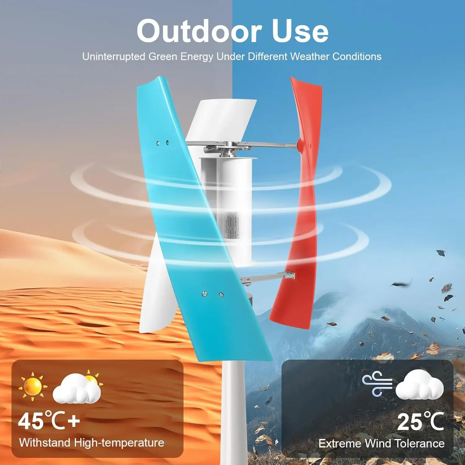 กังหันลม 400W, เครื่องกำเนิดไฟ - Wind Turbine 400W 12V บทวิจารณ์และราคา