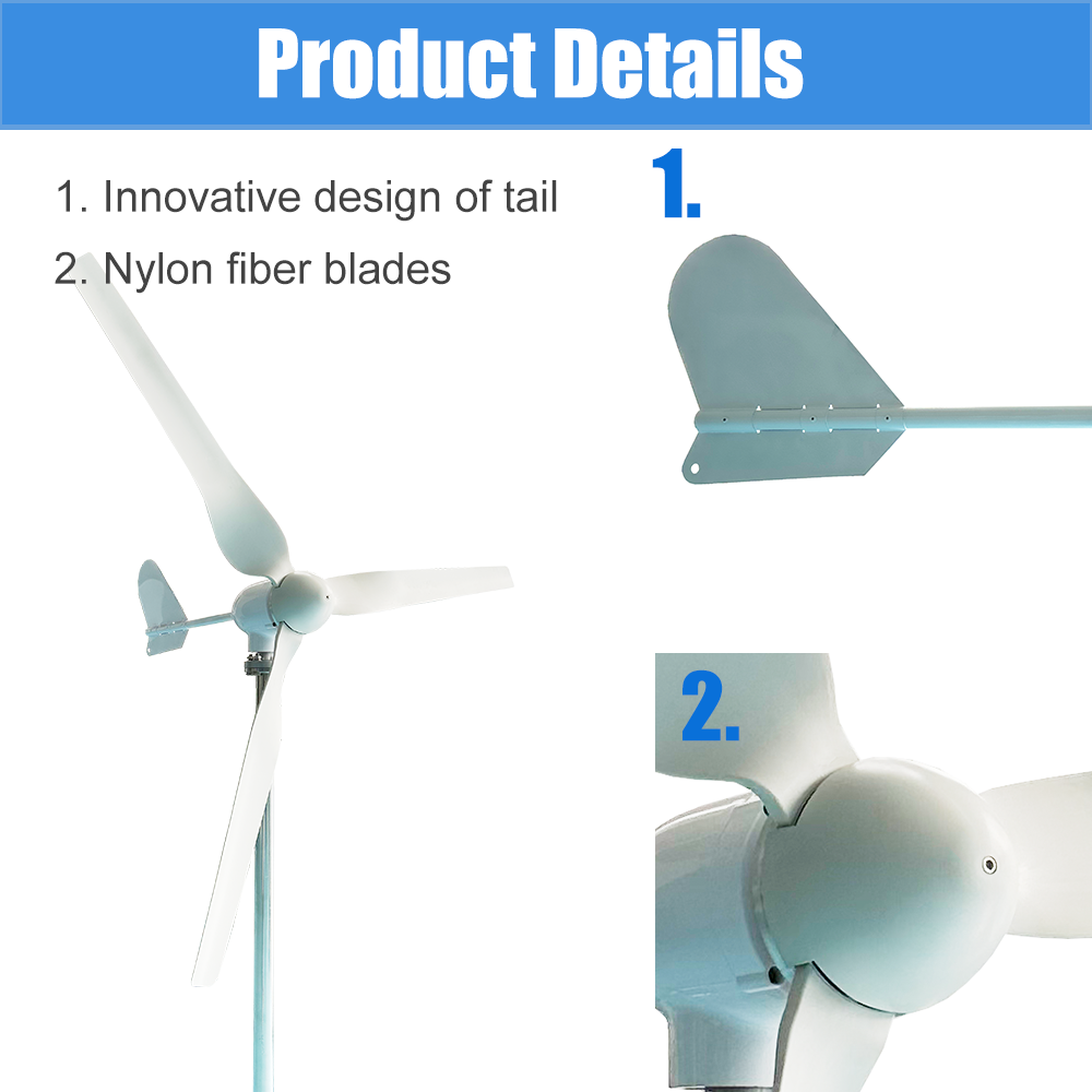 เครื่องกำเนิดกังหันลมพลังงานสู - Wind Turbine 5000W 48V บทวิจารณ์และราคา