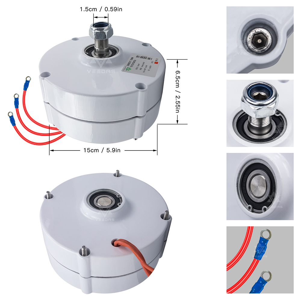 100W AC 12V 24V เครื่องกำเนิดไ - Wind Turbine 12V 100W Diy บทวิจารณ์และราคา