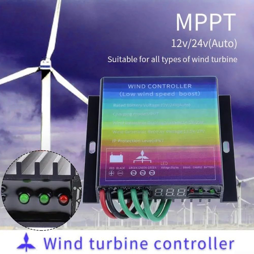 ตัวควบคุมเครื่องกำเนิดไฟฟ้าพลั - Wind Turbine Charge Controller Mppt 12V 24V บทวิจารณ์และราคา