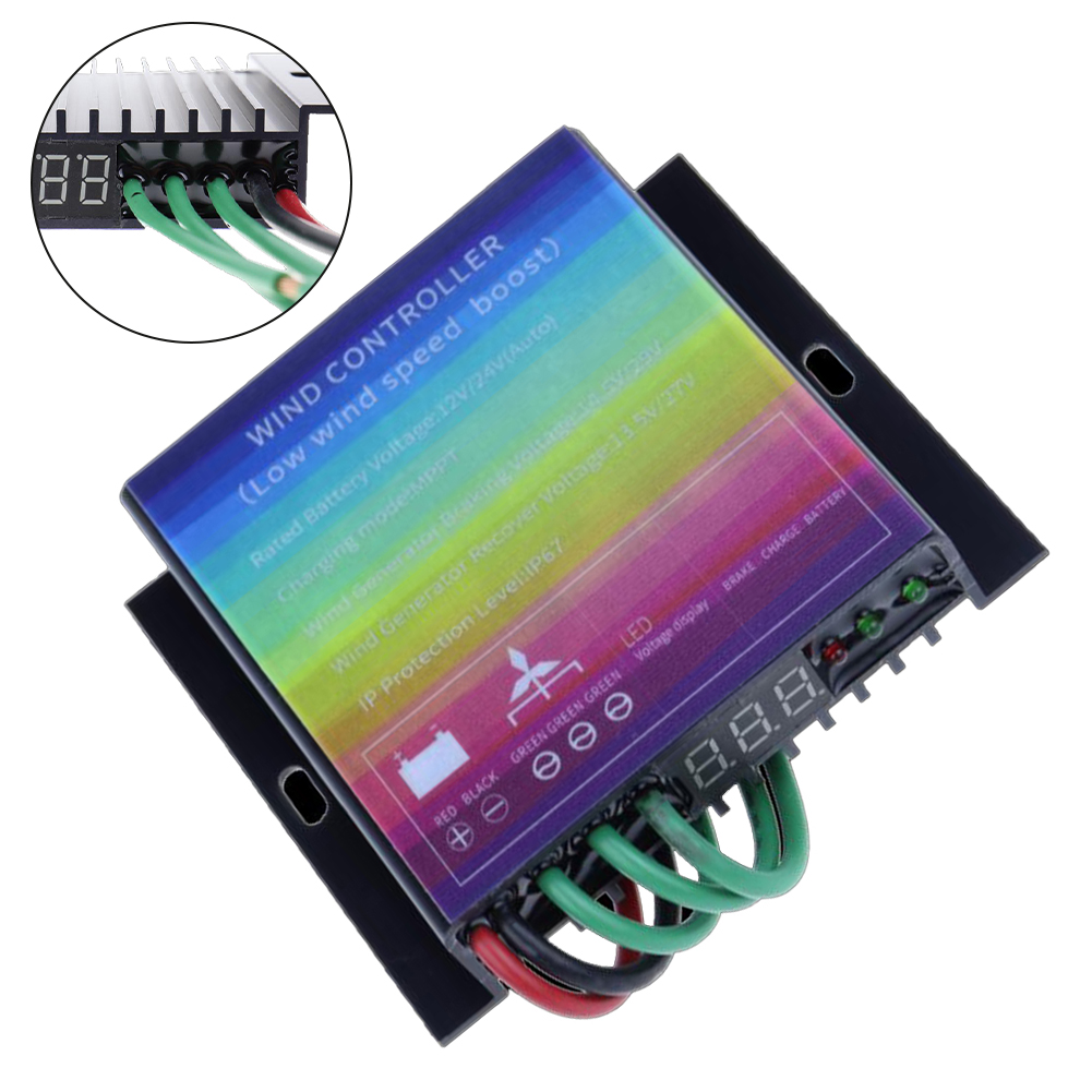 ตัวควบคุมเครื่องกำเนิดไฟฟ้าพลั - Wind Turbine Charge Controller Mppt 12V 24V บทวิจารณ์และราคา