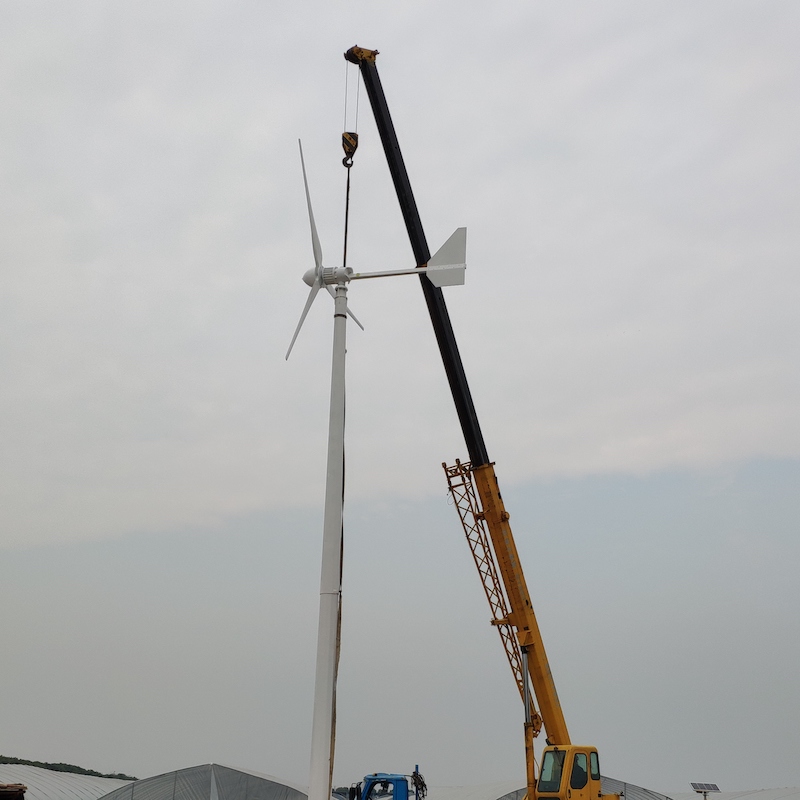 กังหันลมแนวนอน 10 กิโลวัตต์ รา - Horizontal Wind Turbine 10Kw บทวิจารณ์และราคา
