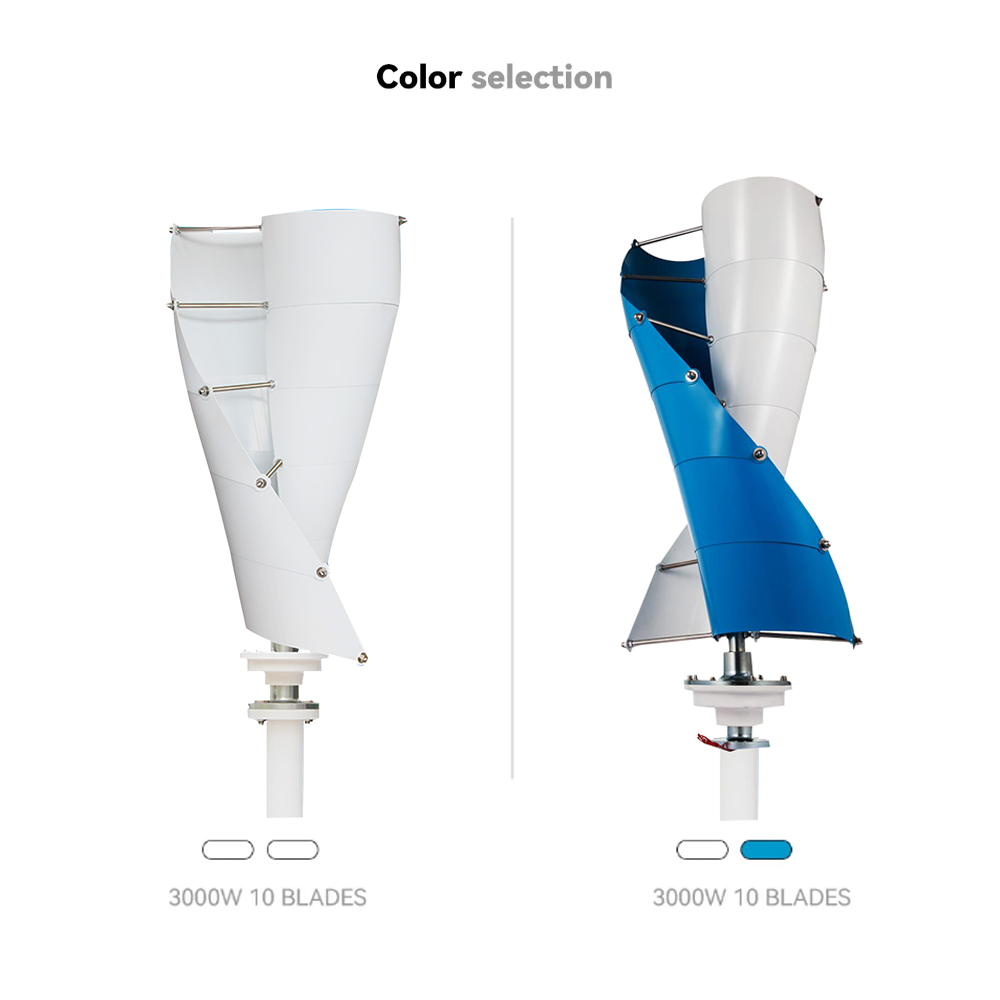 กังหันลมแกนตั้ง 3000 วัตต์ 12  - Vertical Axis Wind Turbine 3000W บทวิจารณ์และราคา