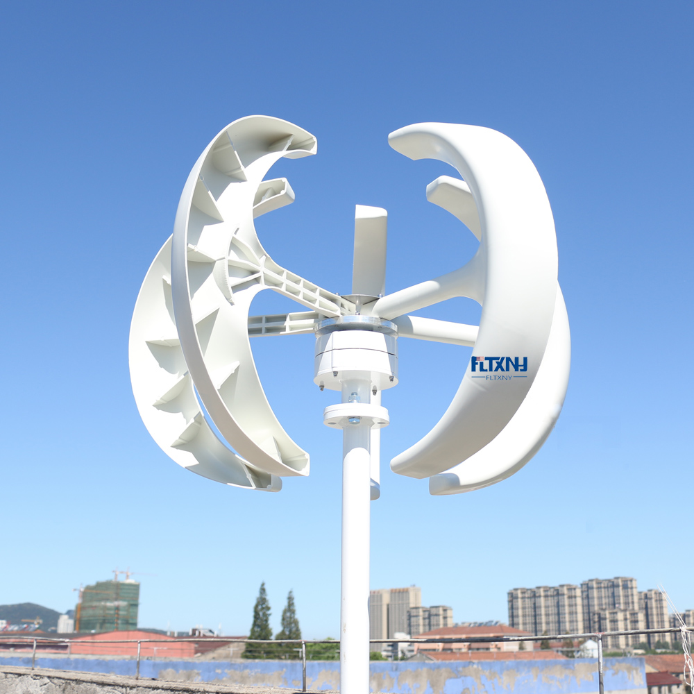 บ้านลูกผสม Streetlight 12V 24V - Vertical Axis Wind Turbine 3000W บทวิจารณ์และราคา
