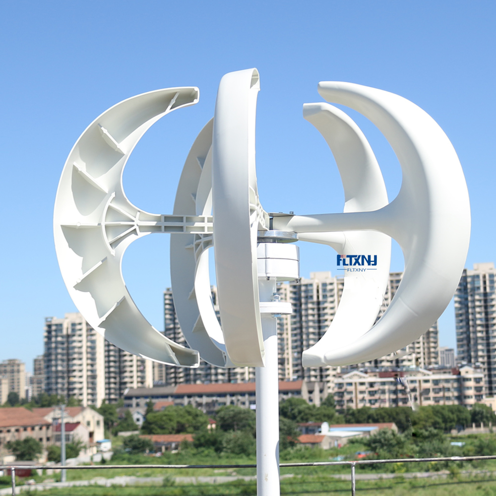 บ้านลูกผสม Streetlight 12V 24V - Vertical Axis Wind Turbine 3000W บทวิจารณ์และราคา