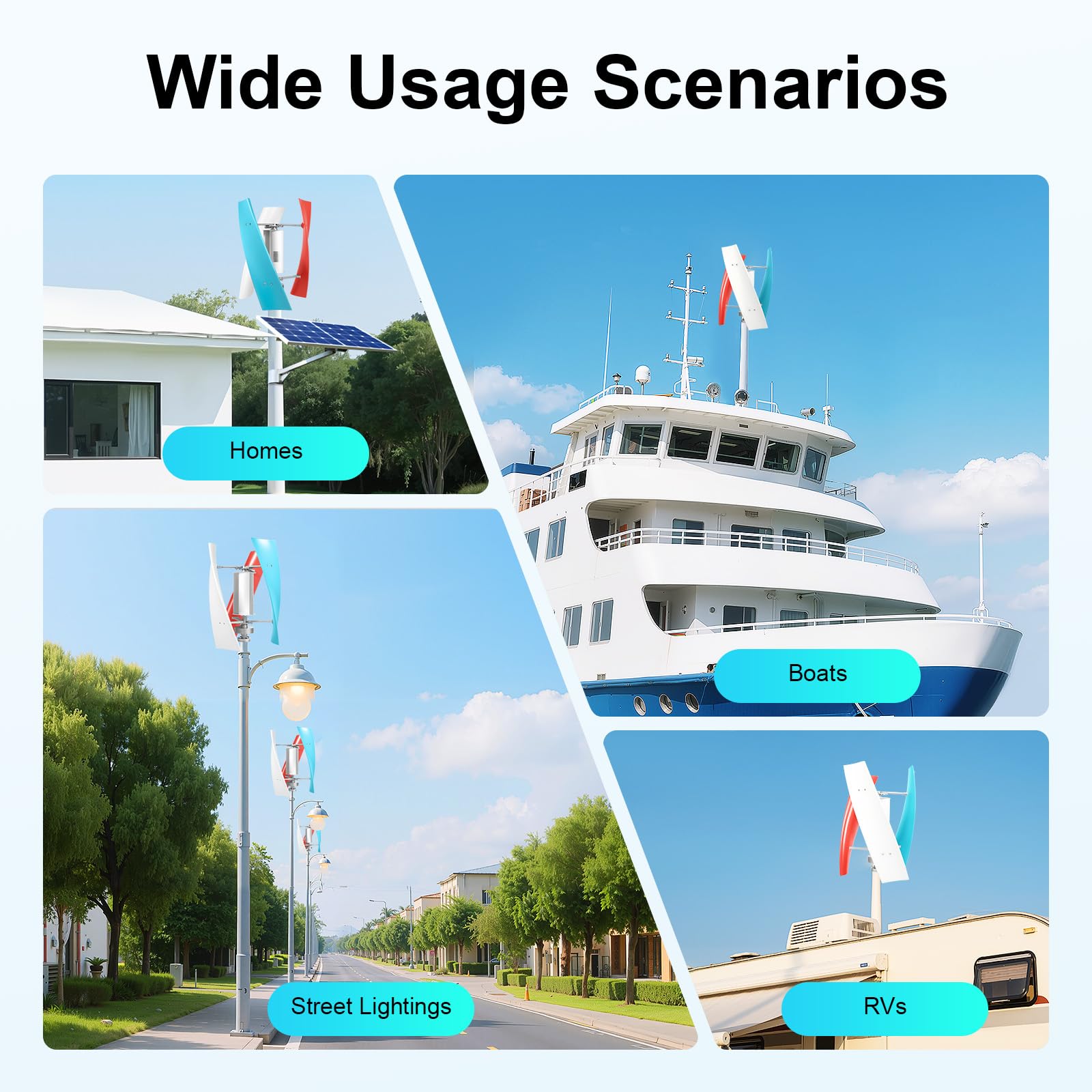 ชุดเครื่องกำเนิดไฟฟ้าพลังงานลม - Wind Turbine 400W 12V บทวิจารณ์และราคา