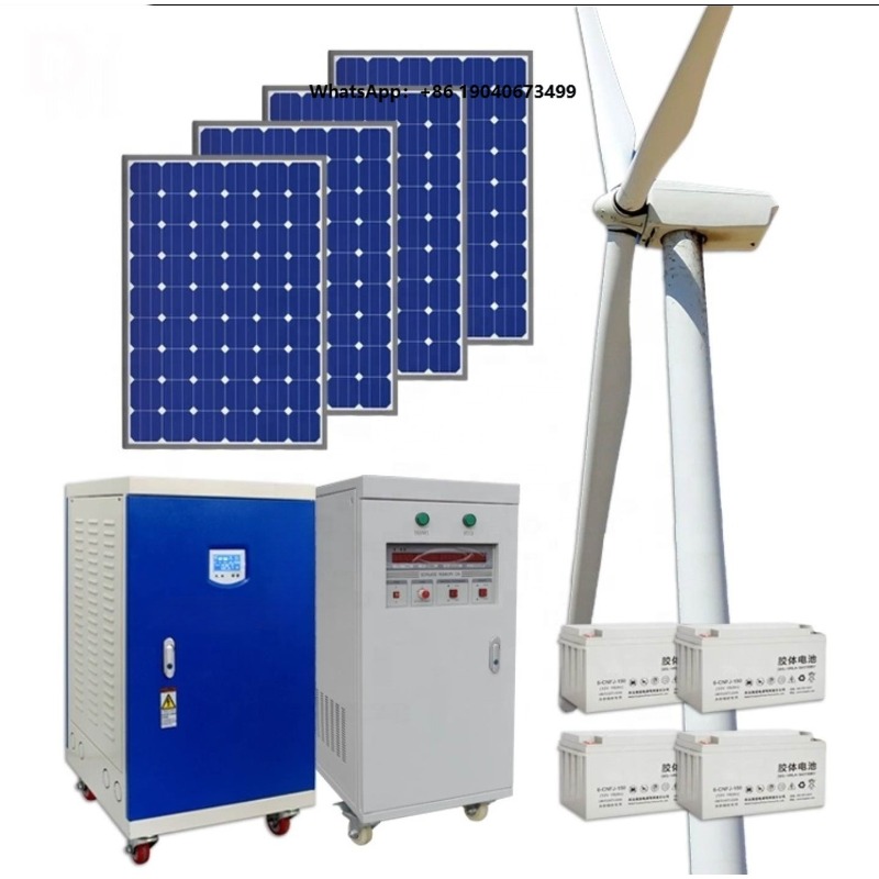 ระบบกังหันลมโซลาร์ไฮบริดแบบออฟ - Wind Turbine 48V 5Kw Off Grid บทวิจารณ์และราคา
