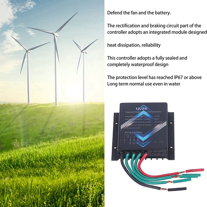 ตัวควบคุมการชาร์จกังหันลม, 400 - Wind Turbine 400W 12V บทวิจารณ์และราคา