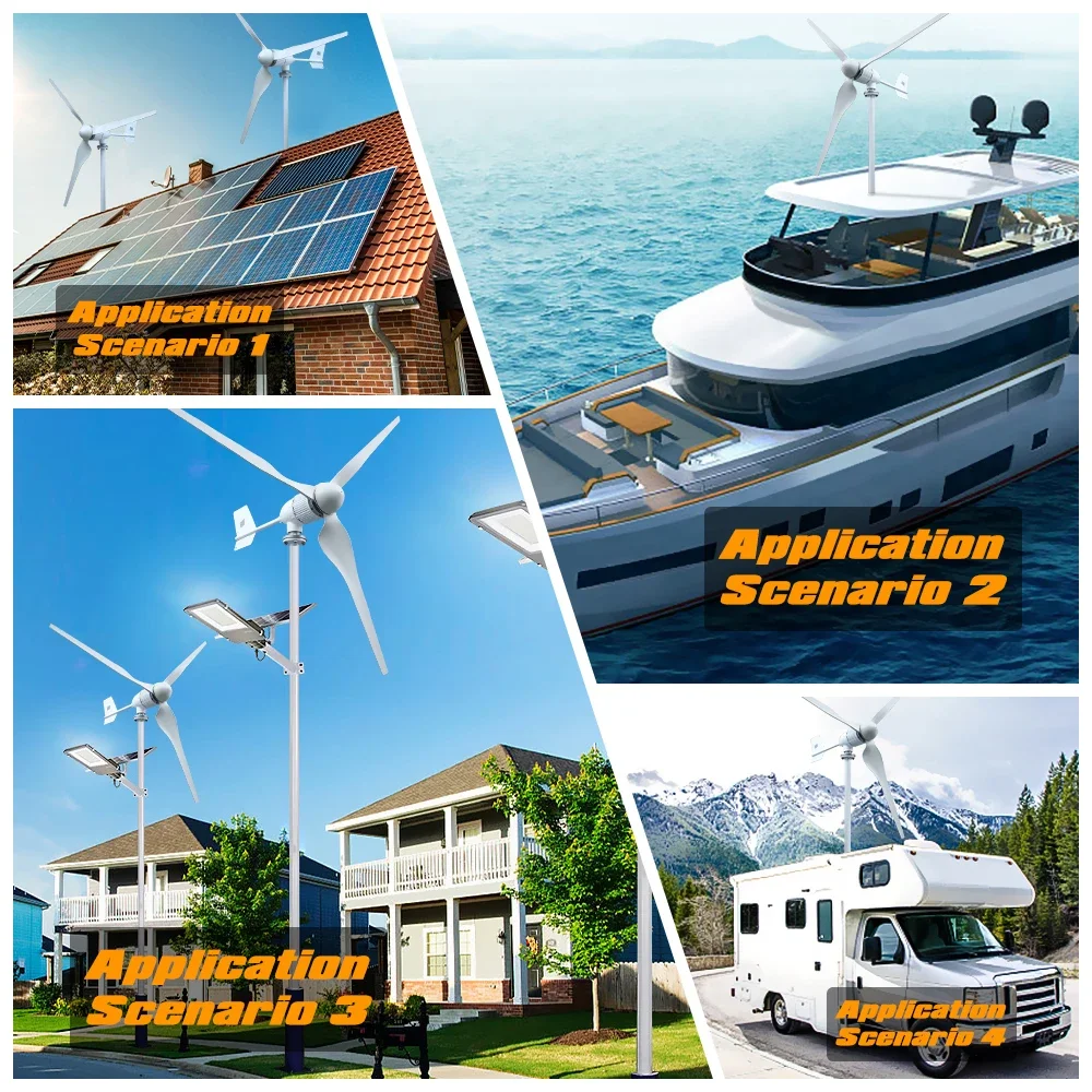 กังหันลมแนวนอน 5KW 2KW 12V 24V - Wind Turbine 48V 5Kw Off Grid บทวิจารณ์และราคา