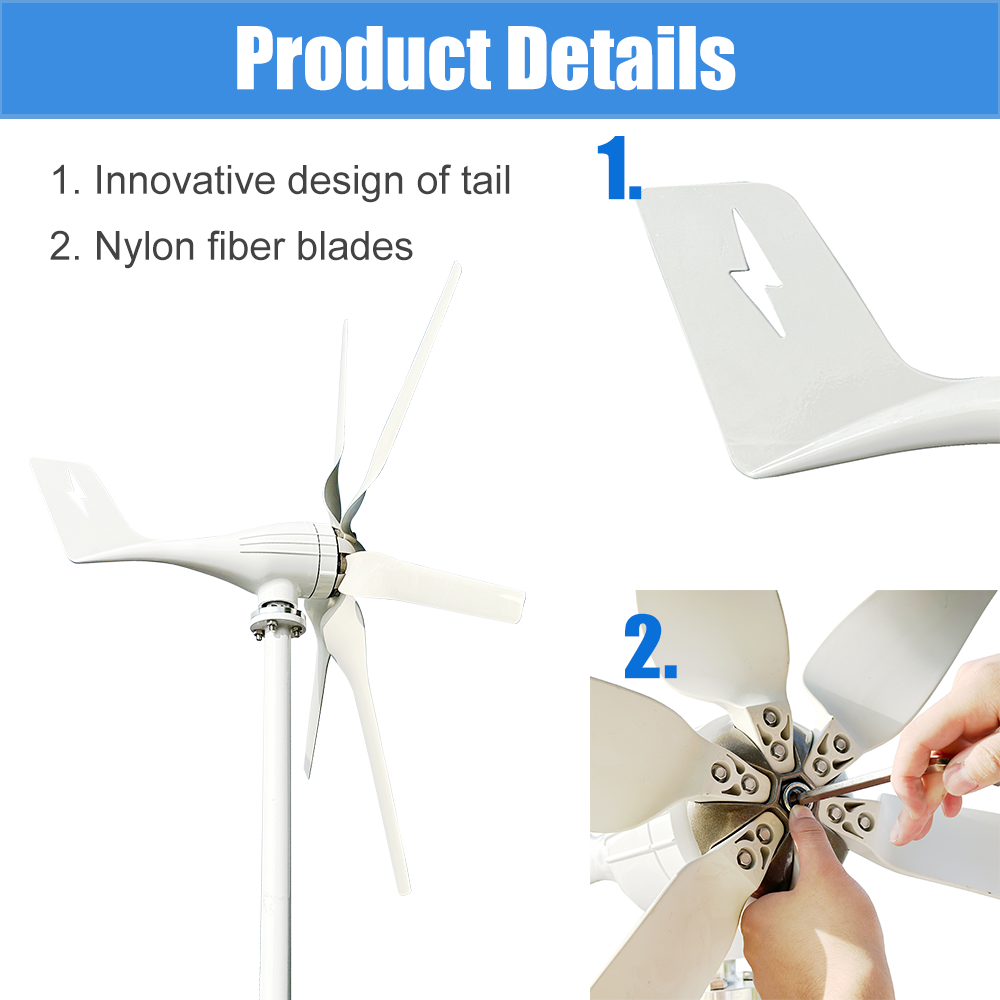 เครื่องกำเนิดไฟฟ้ากังหันลม2000 - Wind Turbine Generator Kit 2000W บทวิจารณ์และราคา