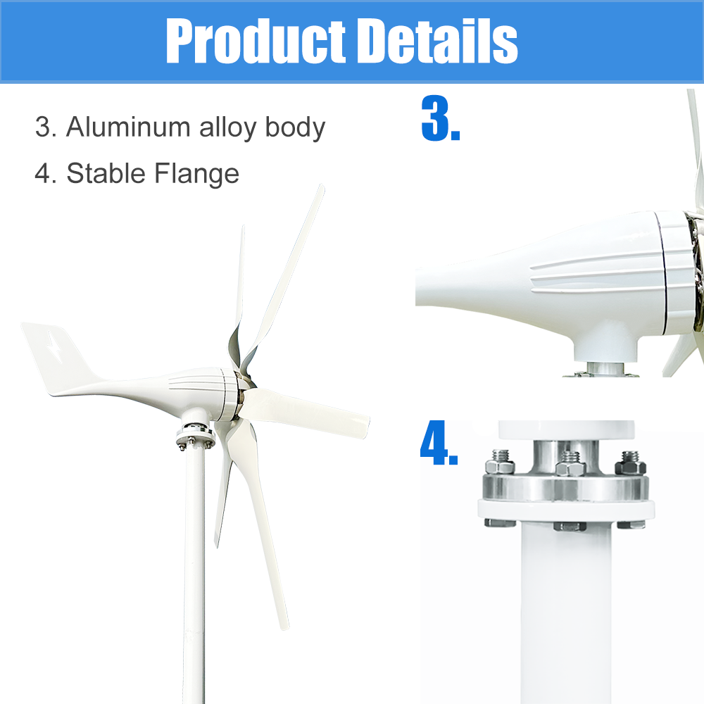 เครื่องกำเนิดไฟฟ้ากังหันลม2000 - Wind Turbine Generator Kit 2000W บทวิจารณ์และราคา