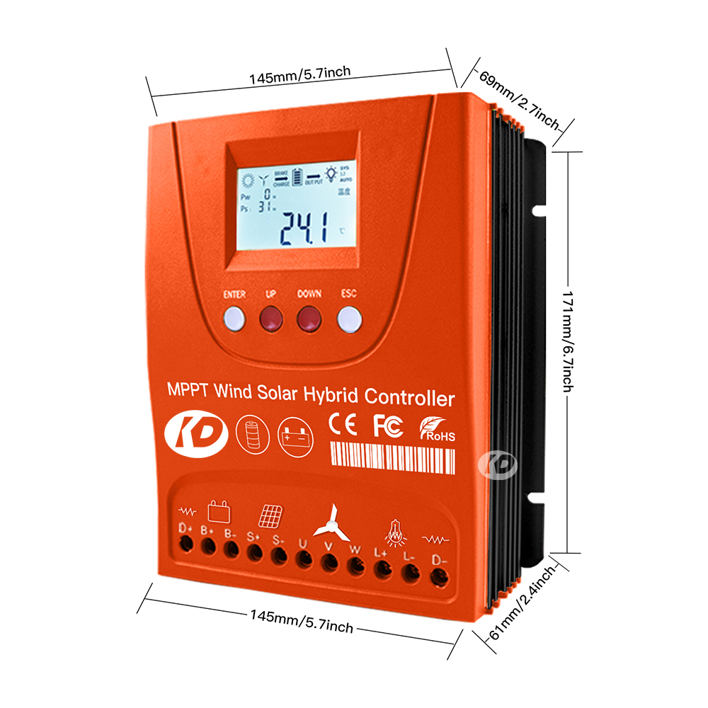 2400W 12V 24V 48V ตัวควบคุมพลั - Wind Solar Hybrid Controller 48V บทวิจารณ์และราคา