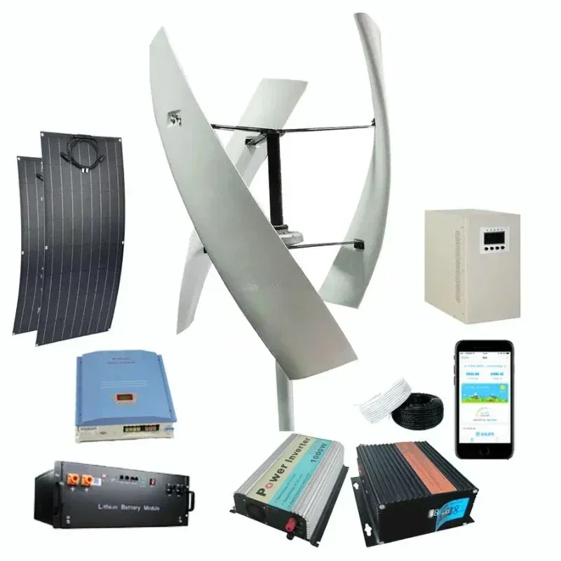 กังหันลมแกนตั้ง 600w 1000w 200 - Vertical Axis Wind Turbine 3000W บทวิจารณ์และราคา
