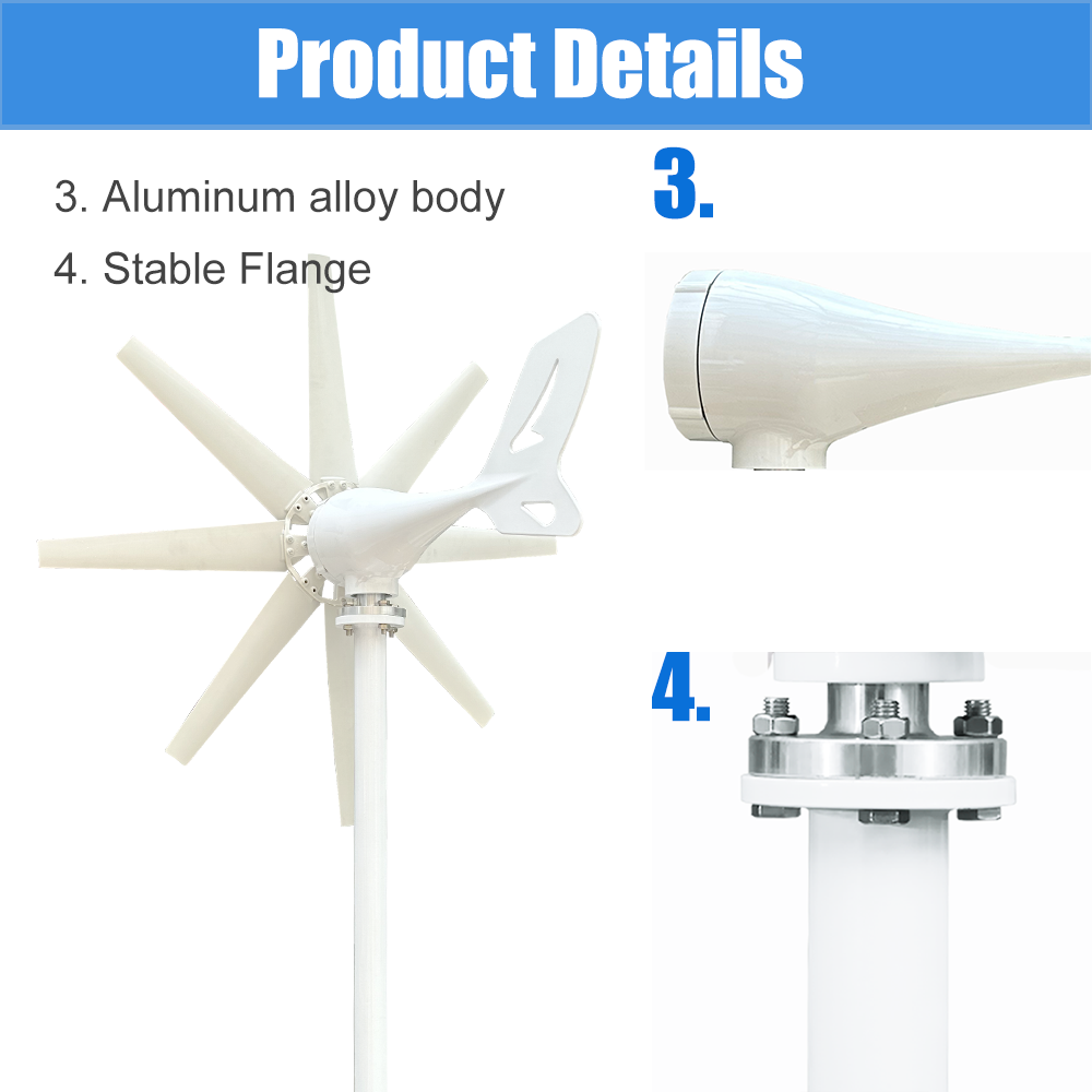 กังหันลมผลิตไฟฟ้า 2000W ระบบออ - Wind Turbine Generator Kit 2000W บทวิจารณ์และราคา